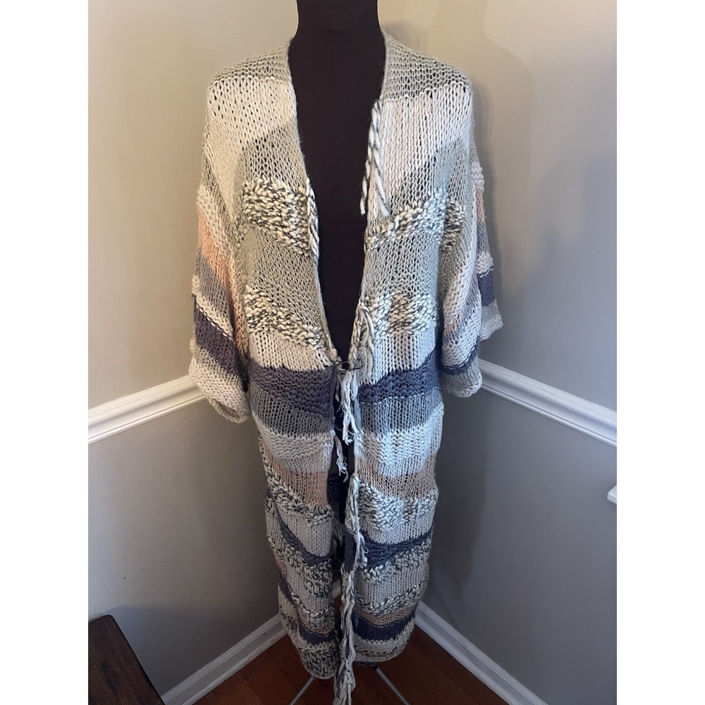 Free People Sands Of Time Cardigan Sweater‎ Large Bohemian NWT Oversized